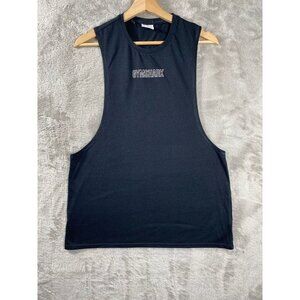 Gymshark Drop Armhole Tank Top Black Men’s Medium Muscle Cut-Off Sleeveless